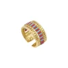 Alicudi adjustable medium ring - turquoise and coral