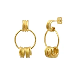 Alicudi gold-plated hoop earrings for pierced posts