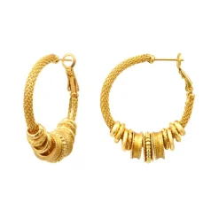 Alicudi hoop earrings - gold-plated