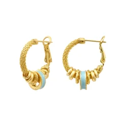 Alicudi hoop earrings - turquoise