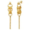 Alicudi pierced metal stud earrings - gold