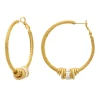 Alicudi wide hoop earrings - white