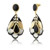 Alizia pierced stud earrings - black and white