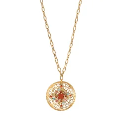 Angelic Pendant Chain Necklace - Multicolored
