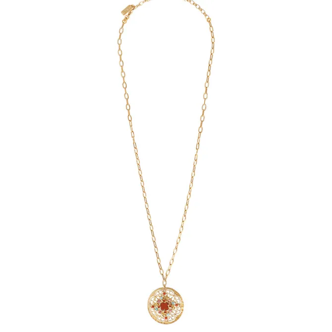 Angelic Pendant Chain Necklace - Multicolored