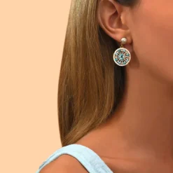 Angelique clip-on earrings - turquoise