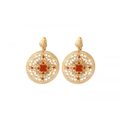 Angelique clip-on earrings - multicoloured