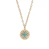 Angelique delicate chain pendant necklace - turquoise