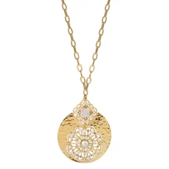 Angelique delicate long necklace - white