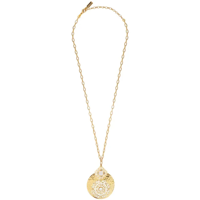 Angelique delicate long necklace - white