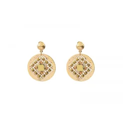 Angelique fine stud earrings - gold