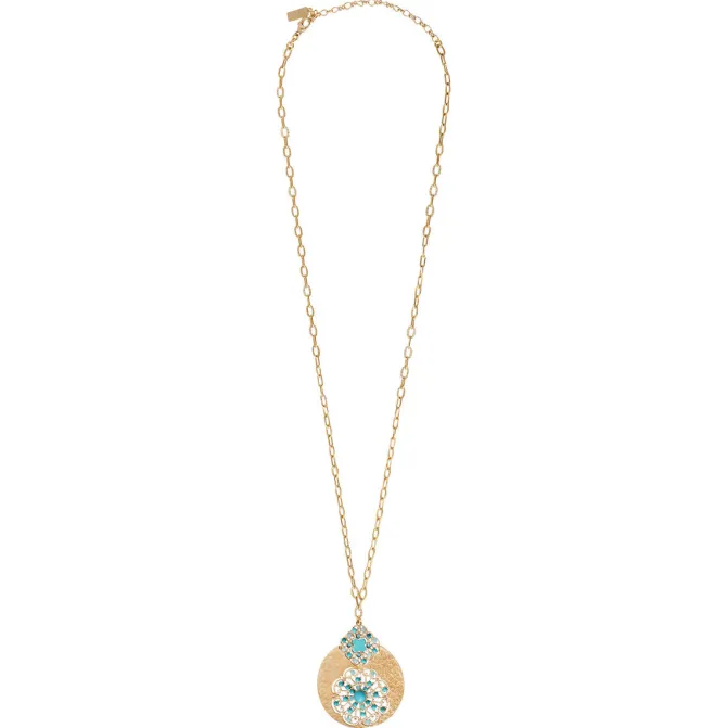 Angelique long necklace - turquoise