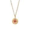 Angelique Pendant Chain Necklace - Red