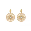 Angelique thin clip-on earrings - white