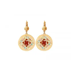 Angelique thin sleeper earrings - multicoloured