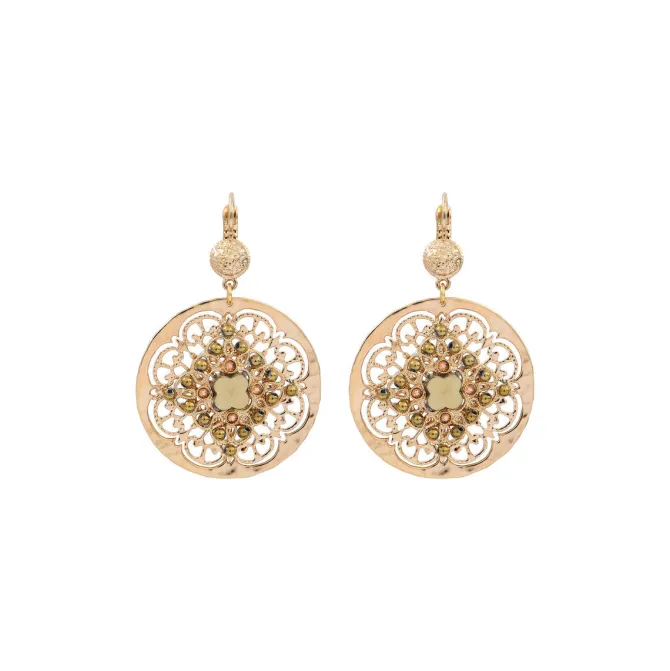 Angelique thin sleeper earrings - gold