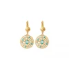 Angelique thin sleeper earrings - turquoise