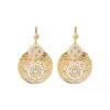 Angelique wide sleeper earrings - white