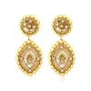 Angèle clip-on earrings - gold