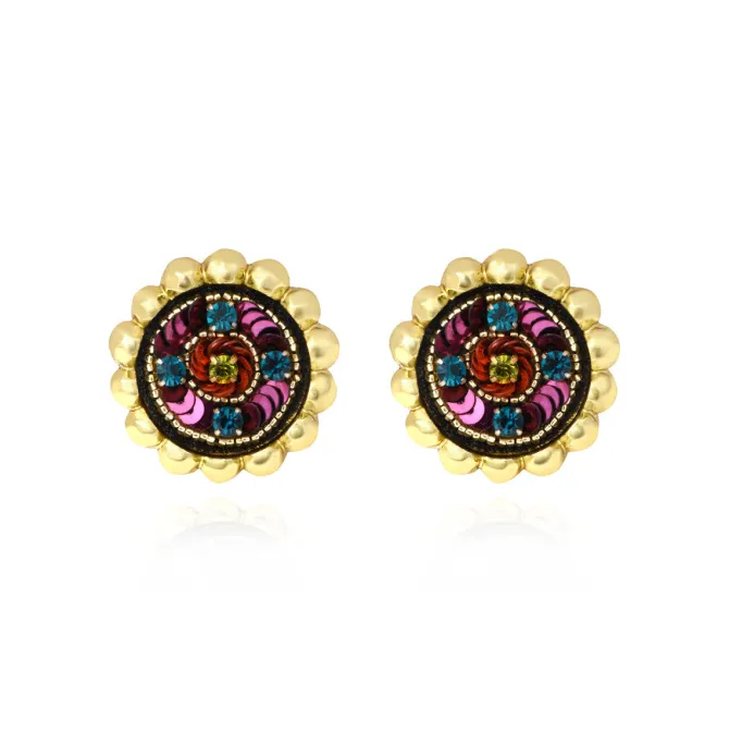 Angèle clip-on earrings - violets