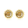 Angèle pierced stud earrings - gold