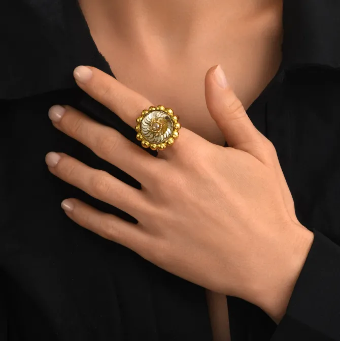 Angèle round ring - gold