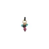 Annella delicate pendant necklace - red and turquoise