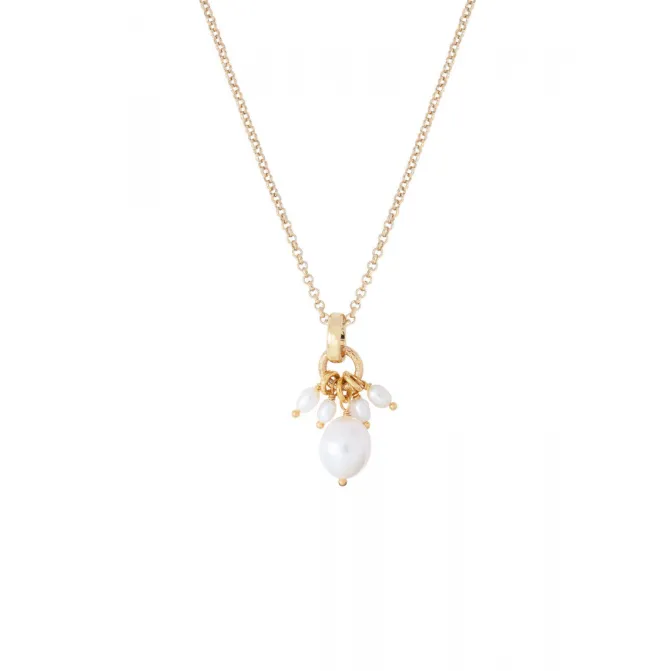 Annella fine pendant necklace - white pearl