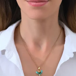 Annella fine pendant necklace - green