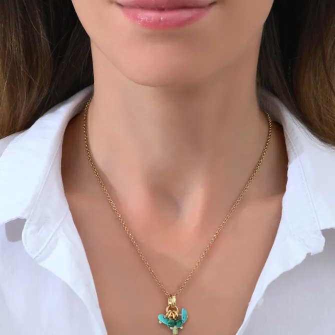 Annella fine pendant necklace - green