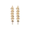 Annella gold-plated stud drop earrings