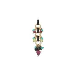 Annella pendant necklace - red and turquoise