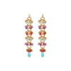 Annella pierced post drop earrings - multicoloured