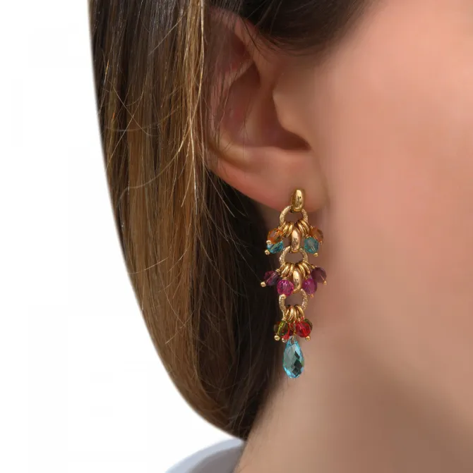 Annella pierced stud earrings - multicoloured