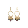 Annella sleeper earrings - red and turquoise
