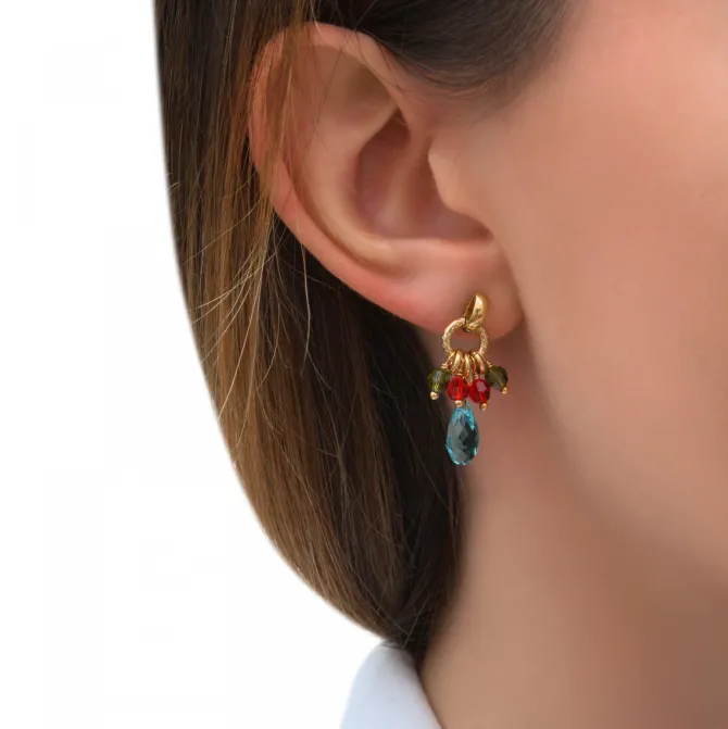 Annella thin stud earrings - multicoloured