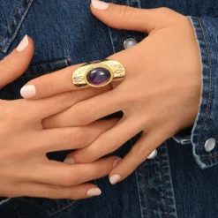 Arizona Dream Adjustable Wide Ring - Purple