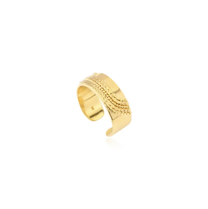 Ashanti adjustable ring – gold