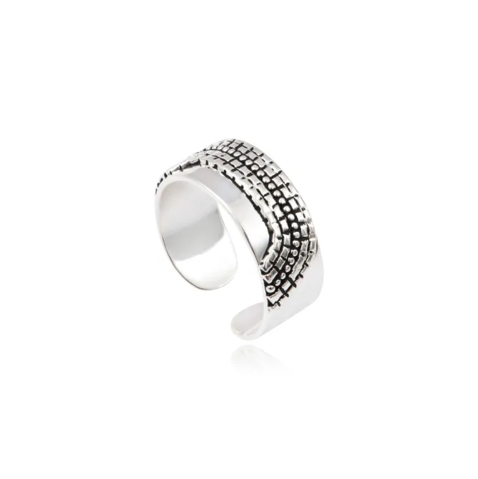 Ashanti adjustable ring – silver