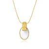 Ashanti braided chain pendant necklace – white