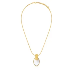 Ashanti braided chain pendant necklace – white