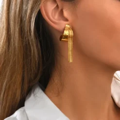 Ashanti hoop clip-on earrings – gold