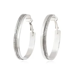 Ashanti hoop earrings – silver