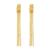 Ashanti long pierced stud earrings – gold