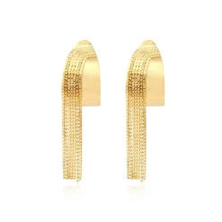 Ashanti pierced stud earrings – gold
