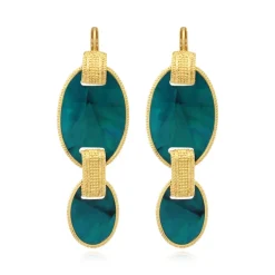 Ashanti sleeper earrings – green