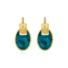 Ashanti sleeper earrings – turquoise and green