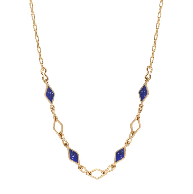 Atria adjustable chain necklace - blue