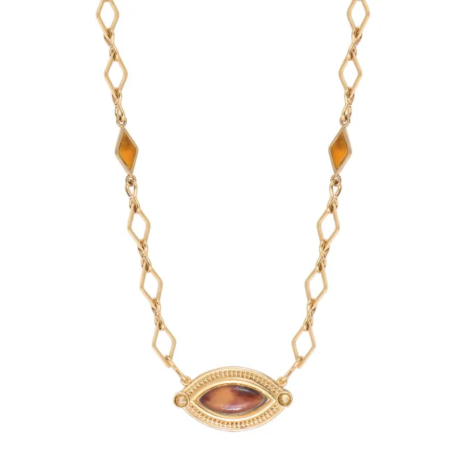 Atria Adjustable Pendant Necklace - Tortoiseshell
