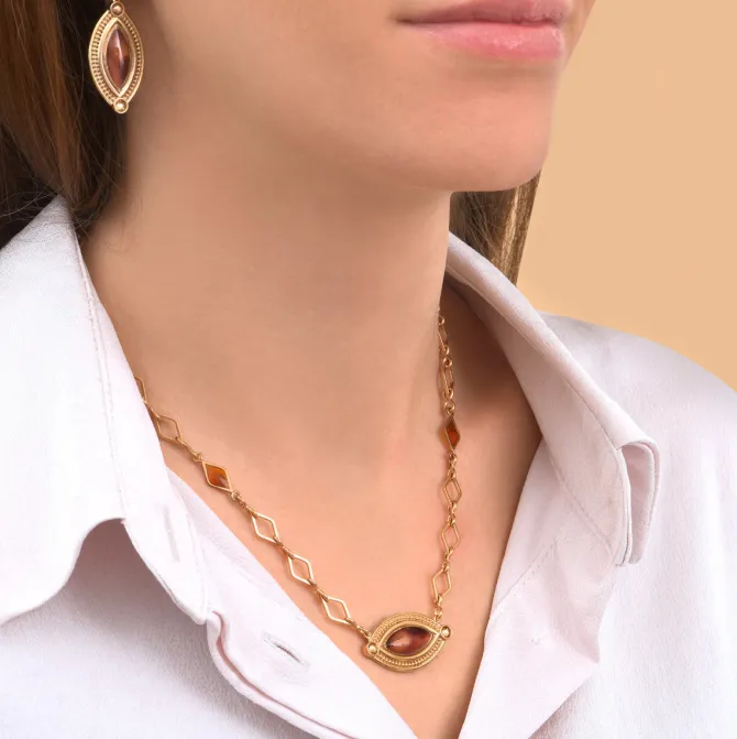 Atria Adjustable Pendant Necklace - Tortoiseshell